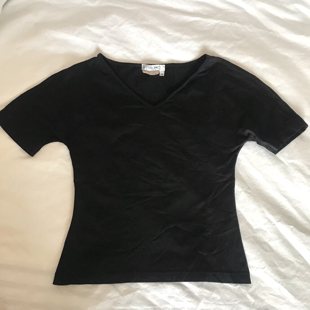 Celine short sleeve v-neck top